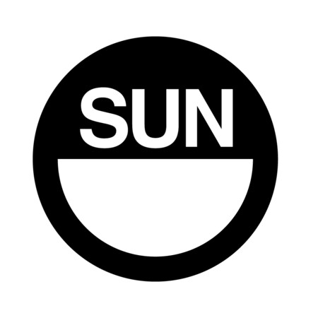 Nevs DaySpots - Sunday 3" circle White w/Black DDOT-SU3